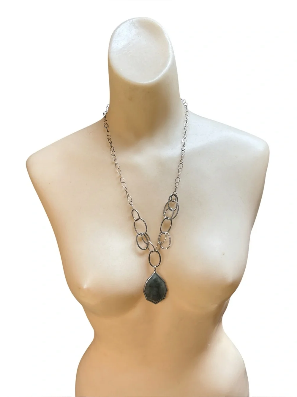 Vintage Silpada Sterling Silver Labradorite Wild Blue Yonder Necklace 24”